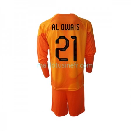 Maillot de Foot Arabie saoudite Mohammed Al-Owais 21 Extérieur Gardien Coupe du monde 2022 Manches Longues - Enfant